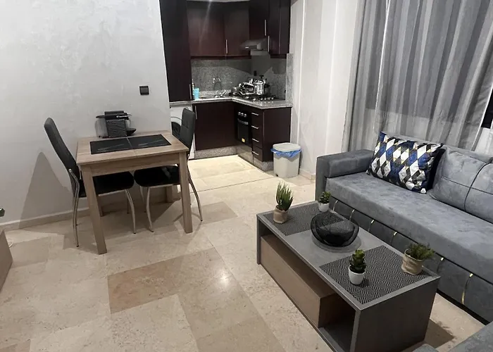 Appartement 1 Chambre Avec Climatisation, Salle De Sport, Piscine Et Wi-Fi A Gueliz